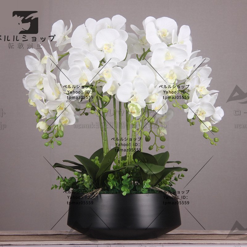 Verkauf! Kunstblumen Seidenblumen Phalaenopsis Simulation Künstlicher Bonsai Künstliche Blumen Künstliche Pflanzen Künstliche Bäume Keramik Keramik Topfpflanzen, handgemachte Werke, Innere, verschiedene Waren, Ornament, Objekt