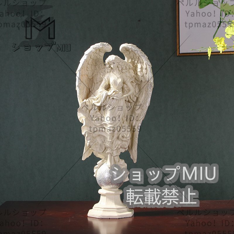 Angel of Peace Angel Fairy Sculpture Statue Western Miscellaneous Object Figurine Entrance Room Office Resin Handmade Handmade, interior accessories, ornament, Western style