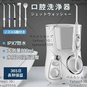 口腔洗浄器 歯垢除去 オーラルケア 口内洗浄機 800ml大容量 10段階水圧調節可能 家庭用 ウォーターピック 歯周ポケット 歯間/仕様B