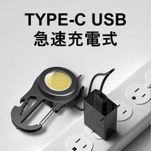 多機能カラビナー 小型作業灯COB LEDライトUSB充電式 投光器　磁石 ドライバー　レンチ　栓抜き　緊急ガラスブレーカー_画像3