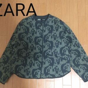 新品未使用 タグ付き ZARA プリント柄パフジャケット