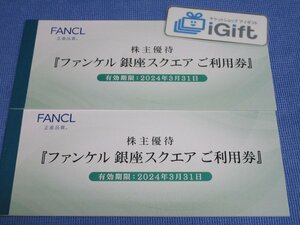 普通郵便無料★ファンケル 銀座スクエアご利用券 6000円分 (500円×12枚セット) 2024.3.31まで★ #2095