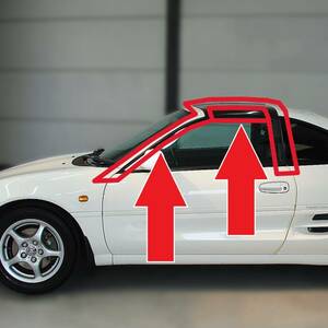 トヨタ 新品 MR2 SW20 Tバールーフ ウェザーストリップ 4点 (リムーバブル ルーフ+サイド レール) 枠 ゴム TOYOTA T-bar Roof WEATHERSTRIP