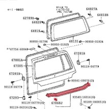 【残りわずか】トヨタ 新品 ランクル 100 リフト ゲート ウェザーストリップ リア ハッチ リヤ 枠 ゴム ウェザストリップ HDJ101 /UZJ100 _画像3