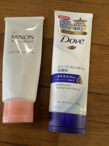 モイストミルキークレンジング メイク落とし 100g とDove ダヴ ビューティー モ。イスチャー 洗顔料 本体 130g ニ個セット中古