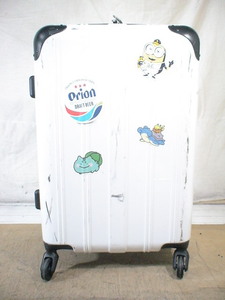 5058　黒×白　TSAロック付　スーツケース　キャリケース　旅行用　ビジネストラベルバック