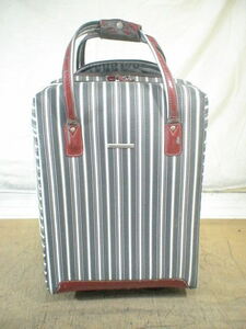 5076　ミチコ・ロンドン　白×グレー　機内持ち込みOK　スーツケース　キャリケース　旅行用　ビジネストラベルバック