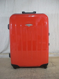 5252　赤Ｘ黒　鍵付　スーツケース　キャリケース　旅行用　ビジネストラベルバック