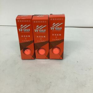 ◯営HM002-A12さS60【埼玉発】WOSS GOLF SUPER DISTANCE2 PIECE BALL ゴルフボール 最適弾道設計 3球入り×3箱