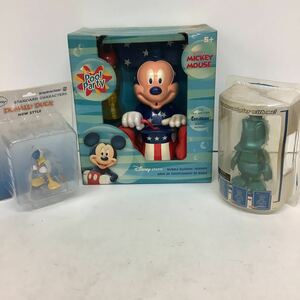 ◯営HM007-A12T80【埼玉発】Disney ディズニー グッズ3点まとめ売り ミッキーマウス ドナルドダック シャボン玉 フィギュア 現状品