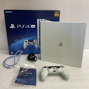 営MK120-120B SONY ソニー PlayStation4Pro プレイステーション4プロ CUH-7200B グレイシャーホワイト 通電確認済 箱 リモコンあり