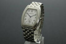 LVSP6-2-53 7T023-24 TIFFANY ティファニー 腕時計 クラシック スモールセコンド クォーツ 約67g メンズ シルバー ジャンク_画像2