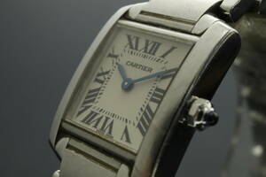 LVSP6-2-98 7T023-69 Cartier カルティエ 腕時計 2384 タンクフランセーズ クォーツ 約56g レディース シルバー 付属品付き ジャンク