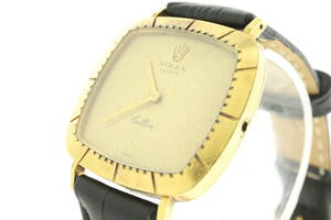 LVSP6-2-133 7T023-104 ROLEX ロレックス 腕時計 チェリーニ ジュネーブ スクエア 約35g メンズ ゴールド 文字盤ゴールド ジャンク