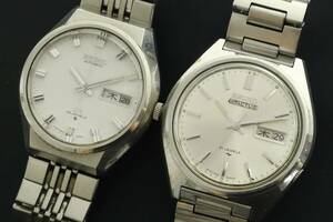 VMPD6-25-14 SEIKO セイコー 腕時計 5606-8061 7019-8010 5アクタス LM 自動巻き 2点セット 約154g メンズ シルバー 動作品 中古