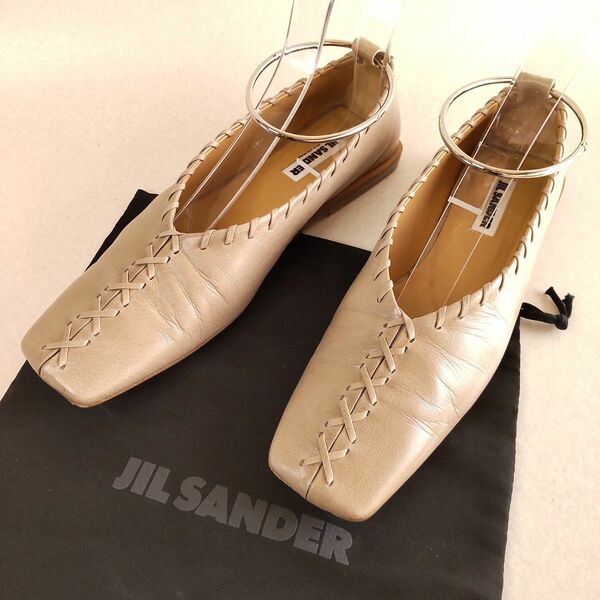 ★美品★JIL SANDER ジルサンダー バレリーナ 26cm フラット