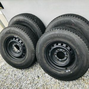 【195/80R15 107/105L】スタッドレス ハイエース レジアスエース タイヤ ホイール スチール 鉄チン 6穴 Winter maxx Dunlop 4本