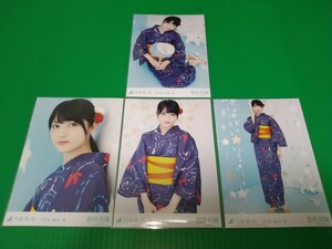 乃木坂46 【若月佑美】 2018 July - Ⅱ 浴衣 生写真 ４種コンプ 座り レアポーズ レアカット レア