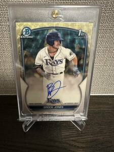 2023 BOWMAN Rays Brock Jones 直筆サインカード Super Fractor 1/1 auto