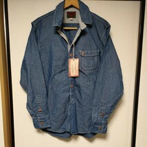 【未使用】フリーホイーラーズ ワークシャツ 16 FREEWHEELERS GREAT LAKES GMT. MFG. CO. Owen #2123002 INDIGO CHAMBRAY_画像1