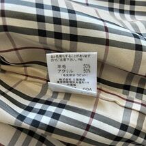 極美品!! バーバリーブラックレーベル BURBERRY BLACK LABEL ニット ジップアップ ジャケット ブルゾン 2 M ラビット ノバチェック 刺繍 黒_画像10