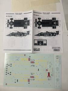 1/20 タミヤ ロータス type 79 対応 フルスポンサー デカール タブ デザイン TABU DESIGN タイプ 79 マーク　ロニー ペテルソン オランダGP