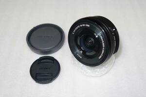 （美品）SONY E PZ 16-50mm/F3.5-5.6 OSS 電動ズームレンズ SELP1650　ブラック　純正前後レンズキャップ