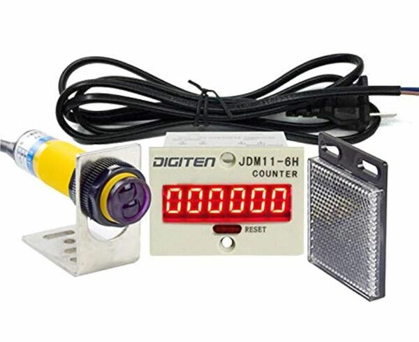 デジタルLEDカウンター光電スイッチセンサーリフレクター自動コンベヤーベルト