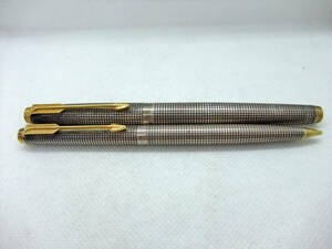 ◆PARKER パーカー ソネット シャーペン 万年筆 ペン先 14K ペン軸 スターリングシルバー 2本セット