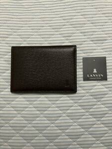 新品未使用品　ランバン LANVIN 本革製　パスケース　カードケース　ブラウン　レザー
