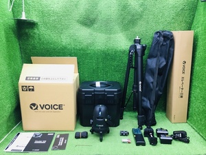 ②未使用品 VOICE ヴォイス フルライン グリーンレーザー墨出し器 Bluetooth連動 Model-G8 + Model-GJ + Model-T ※本体+受光器+三脚セット