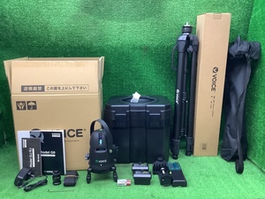 ④未使用品 VOICE ヴォイス フルライン グリーンレーザー墨出し器 Bluetooth連動 Model-G8 + Model-GJ + Model-T ※本体+受光器+三脚セット