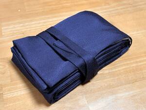 【高級拵袋】紺の縮緬正絹 大刀向け 135cm 正絹小紋の裏地 刀袋 鞘袋