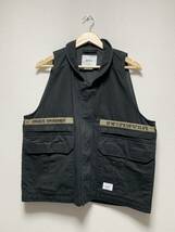 美品☆[wtaps] 21SS REP VEST コットンツイルベスト 01 ブラック 日本製 ダブルタップス_画像1