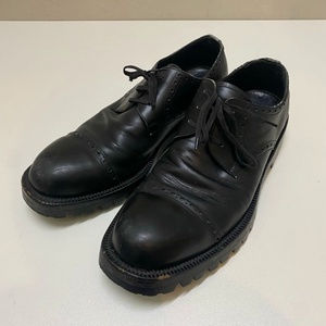 COMME des GARCONS HOMME コムデギャルソンオム 90s ウイングチップ ドレスシューズ 28-28.5cm ブラック ヴィブラムソール 【代官山02】