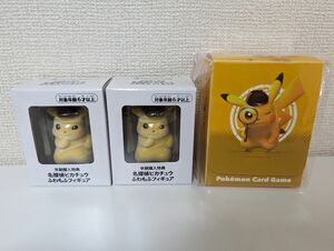 名探偵ピカチュウ　ふわもふフィギュア ポケットモンスター　ミニデッキケース