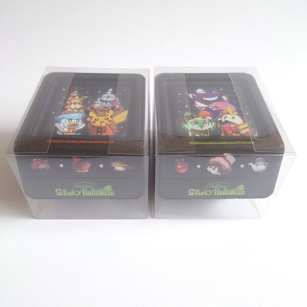 新品 2種類セット ポケモンセンター ミニコンテナ Paldea Spooky Halloween 小物入れ