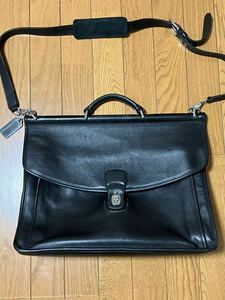 old coach ブリーフケース ブラック usa製 オールドコーチ 美品 グローブレザー vintage