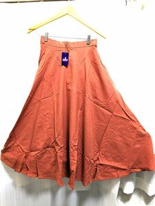 新品 Jasmi Silk ジャスミシルク スカート 絹100％ ／ レーヨン100% ＋ 付属: ミニスカート(防水ナイロン系) M サイズ コーラルレッド 014