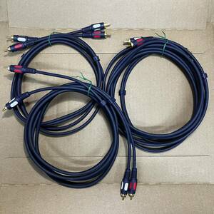 ビクター JVC RCA ケーブル 3本セット 約 1.5m 2.0m 3.0m LC OFC Hi Fi AUDIO CORD VICTOR COMPANY 日本製 Made in Japan