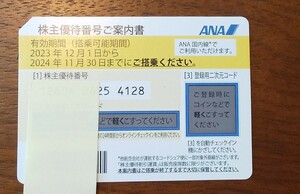 【送料無料】ANA 全日空 株主優待券 ～2024/11/30 番号通知可能