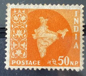 インド切手★インド地図　1947年シリーズ　額面50
