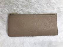 [240221-2U]【現状品】≪②COACH/カードケース 財布≫コーチ/レザー/コインケース/小銭入/長財布/薄型/スリム/ブラウン系/グレージュ/美品/_画像1