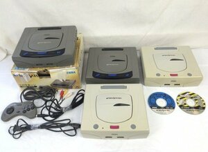 ☆SEGA SATURN セガ サターン　HST-3210　HST-3220　コントローラー×1　ケーブル×2　本体　まとめて　4台セット　オマケ付き☆ジャンク品