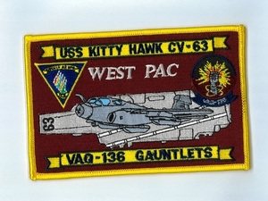 米海軍 VAQ-136 &#34;GAUNTLETS&#34;/CVW-5/CV-63 WESTPAC パッチ