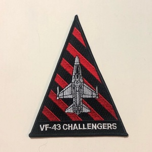 米海軍 VF-43 "CHALLENGERS" 航空機パッチ(三角形・F-16)