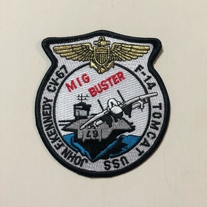 米海軍 VF-32 "SWORDSMEN"/CV-67 リビア軍機(MIG-23)撃墜記念パッチ