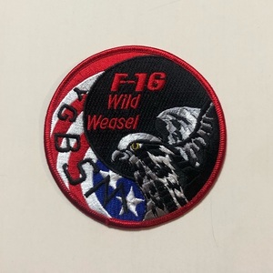 米空軍 F-16 WILD WEASEL パッチ(ふち赤)