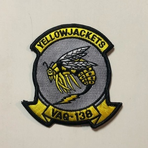 米海軍 VAQ-138 &#34;YELLOW JACKETS&#34; スコードロンパッチ(小)