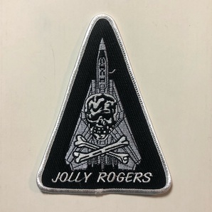 米海軍 VF-103 "JOLLY ROGERS" 航空機パッチ (三角形・F-14 ※スーベニアパッチ)の画像1